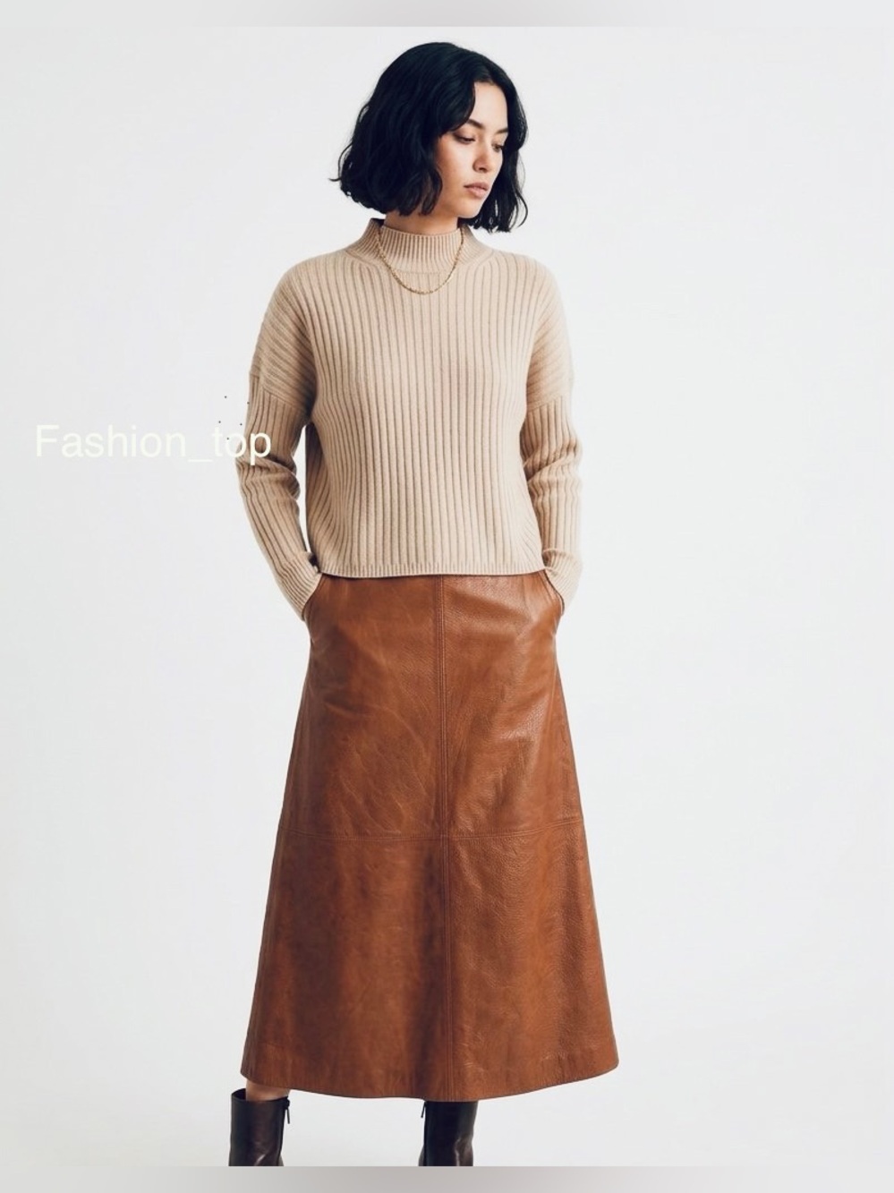 Madewell (Re)sourced Cashmere Ribbed Mockneck Pullover Sweater S